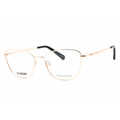Moschino Love Women's Eyeglasses - Gold Copper Metal Cat Eye Frame | MOL552 0DDB 00