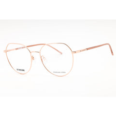 Moschino Love Women's Eyeglasses - Gold Copper Metal Geometric Frame | MOL560 0DDB 00
