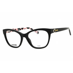 Moschino Love Women's Eyeglasses - Pink Black Pattern Plastic Cat Eye | MOL598 0S3S 00