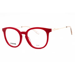 Moschino Love Women's Eyeglasses - Transparent Red Round Frame | MOL607/TN 0C9A 00