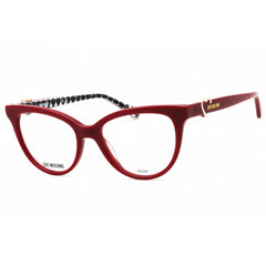 Moschino Love Women's Eyeglasses - Red Acetate Cat Eye Full Rim Frame | MOL609 0C9A 00