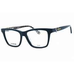Moschino Love Women's Eyeglasses - Blue Plastic Rectangular Full Rim | MOL610 0PJP 00