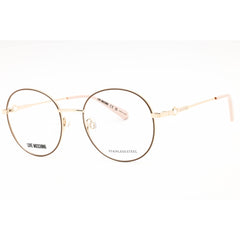 Moschino Love Women's Eyeglasses - White Gold Metal Round Frame | MOL617/TN 0B4E 00