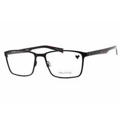 Nautica Men's Eyeglasses - Matte Black Metal Rectangular Full Rim Frame | N7323 005