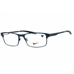 Nike Men's Eyeglasses - Satin Navy/Black Metal Rectangular Full Rim | Nike 8046 401