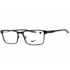 Nike Men's Eyeglasses - Satin Black/Black Metal Rectangular Full Rim | Nike 8047 001