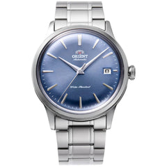Orient Men's Watch - Bambino Power Reserve Blue Dial Silver Bracelet | RA-AC0M10L