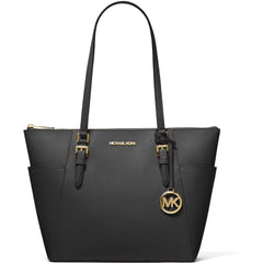 Michael Kors Women's Tote Bag - Charlott Saffiano Leather, Black | 35T0GCFT7L-001
