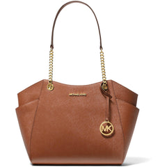 Michael Kors Women's Shoulder Bag - Jet Set Leather, Luggage | 35T5GTVT3L-230