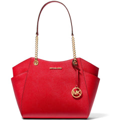 Michael Kors Women's Shoulder Bag - Jet Set Leather, Bright Red | 35T5GTVT3L-683