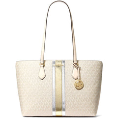 Michael Kors Women's Tote Bag - Sheila Canvas Large, Pale Gold | 35F4G6HT9V-740