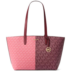 Michael Kors Women's Tote Bag - Jet Set Medium, Oxblood Multi | 35F4GTVT6V-676