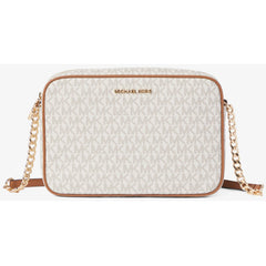 Michael Kors Women's Crossbody Bag - Jet Set Canvas, Vanilla | 35F8GTTC3B-150