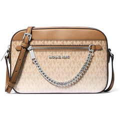 Michael Kors Women's Crossbody Bag - Jet Set Canvas Large, Husk | 35R5STTC9V-297
