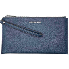 Michael Kors Women's Wristlet Pouch - Jet Set Leather Large, Navy | 35S4STVW3L-406
