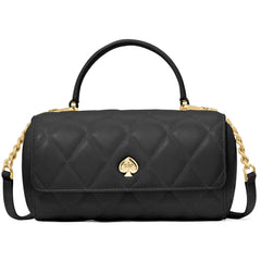Kate Spade Women's Crossbody Bag - Black Heart Barrel Quilted Leather | KK175-001