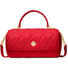 Kate Spade Women's Crossbody Bag - Ruby Red Heart Barrel Small Quilted | KK175-600