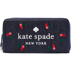 Kate Spade Women's Wallet - Ella Blue Multi Large Cherry Continental | K6151-403