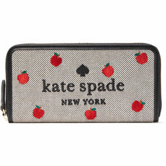 Kate Spade Women's Wallet - Ella Black Multi Large Apple Continental | K8200-001