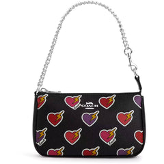 Coach Women's Wristlet - Nolita 19 Heart Bolt Print Small Convertible | CW452-SVA47