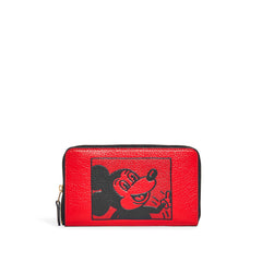 Coach Women's Wallet - Disney Mickey Mouse Medium Id Zip Electric Red | C6909-IMRZP