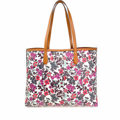 Tory Burch Women's Tote - Kerrington Cream, Red and Blue Floral Large | 84765-297