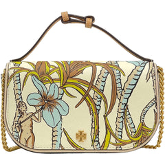 Tory Burch Women's Crossbody Bag - Emerson Cream Brown Climbing Palms | 144077-290