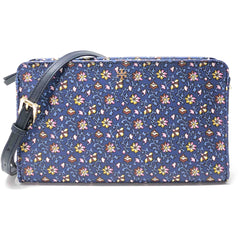 Tory Burch Women's Crossbody Bag - Kerrington Blue Wild Pancy Wallet | 50716-491