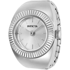 Invicta Women's Ring Watch - Mini Angel Quartz Silver Tone Dial Steel Bracelet | 48946
