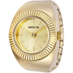 Invicta Women's Ring Watch - Mini Angel Quartz Gold Tone Dial Bracelet | 48947