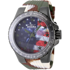 Invicta Men's Watch - Aviator Quartz Red, White, Blue Dial Camouflage Strap | 48956