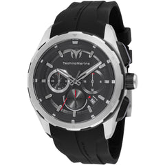 Technomarine Men's Watch - Ocean Nomad Chrono Black Dial Silicone Strap | TM-318098