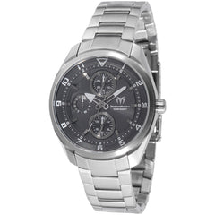 Technomarine Women's Watch - Ocean Quantum Black Dial Silver Bracelet | TM-318107