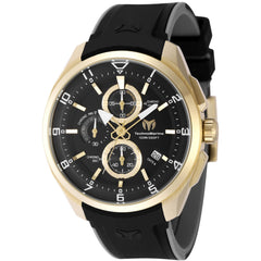 Technomarine Men's Watch - Ocean Quantum Chrono Black and Gold Tone Dial | TM-318124