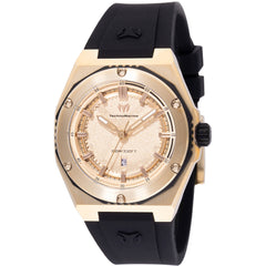 Technomarine Women's Watch - Coral Legacy Gold Dial Silicone Strap Date | TM-416055