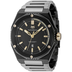 Technomarine Men's Watch - Coral Legacy Black Dial Grey Steel Bracelet | TM-416088