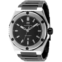 Technomarine Men's Watch - Coral Legacy Quartz Black Dial Steel Bracelet | TM-416089