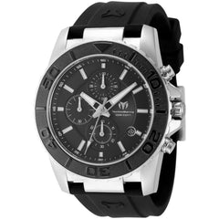 Technomarine Men's Watch - Sea Grace Chrono Black Dial Silicone Strap | TM-724005