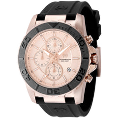 Technomarine Men's Watch - Sea Grace Chrono Rose Gold Dial Black Strap | TM-725007