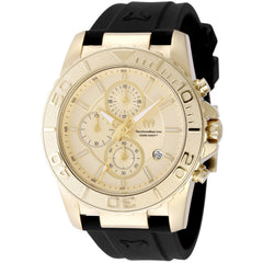 Technomarine Men's Watch - Sea Grace Chronograph Gold Dial Black Strap | TM-725009
