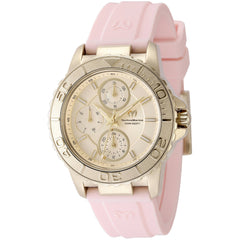 Technomarine Women's Watch - Sea Grace Quartz Gold Tone Dial Pink Strap | TM-725018