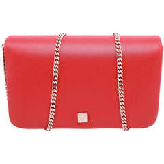 Chopard Women's Crossbody Bag - Ice Cube Red Grained Leather Mini Chain | 95000-1105