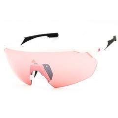 Adidas Unisex Sunglasses - White Injected Propionate Shield Shape Frame | SP0093 21U