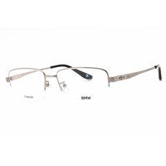 BMW Men's Eyeglasses - Shiny Palladium Titanium Half Rim Rectangular | BW5045-H 016