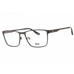 BMW Men's Eyeglasses - Matte Gunmetal Metal Full Rim Rectangular Frame | BW5064-H 009