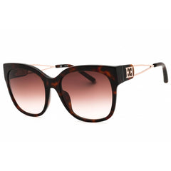 Escada Women's Sunglasses - Shiny Havana Acetate Full Rim Cat Eye Frame | SESD32 0722