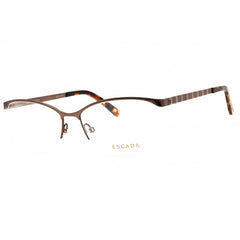 Escada Women's Eyeglasses - Shiny Dark Brown Metal Cat Eye Shape Frame | VES873 0SRP