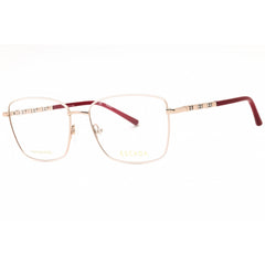 Escada Women's Eyeglasses - Shiny Red Gold Metal Full Rim Square Frame | VESD53 0E59