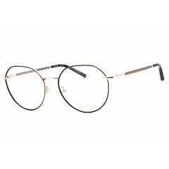 Escada Women's Eyeglasses - Shiny Rose Gold Metal Full Rim Round Frame | VESD61 0301