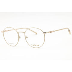 Escada Women's Eyeglasses - Shiny Rose Gold Metal Full Rim Round Frame | VESE36 0F47